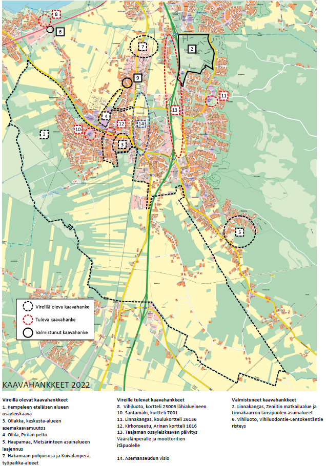 Vireillä olevat asemakaavahankkeet - Kempeleen kunta